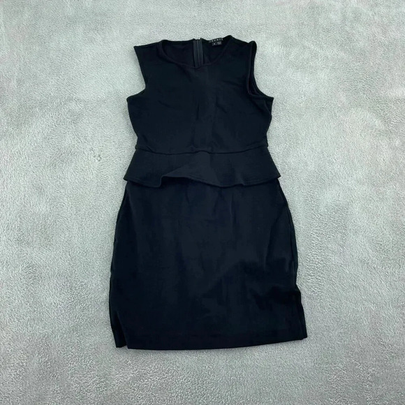 Theory Womens Sleeveless Peplum Sheath Dress Black Size 4 4286 - Picture 1 of 8